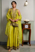 Jahanana Mehendi Green Embroidered Short Anarkali And Sharara With Dupatta